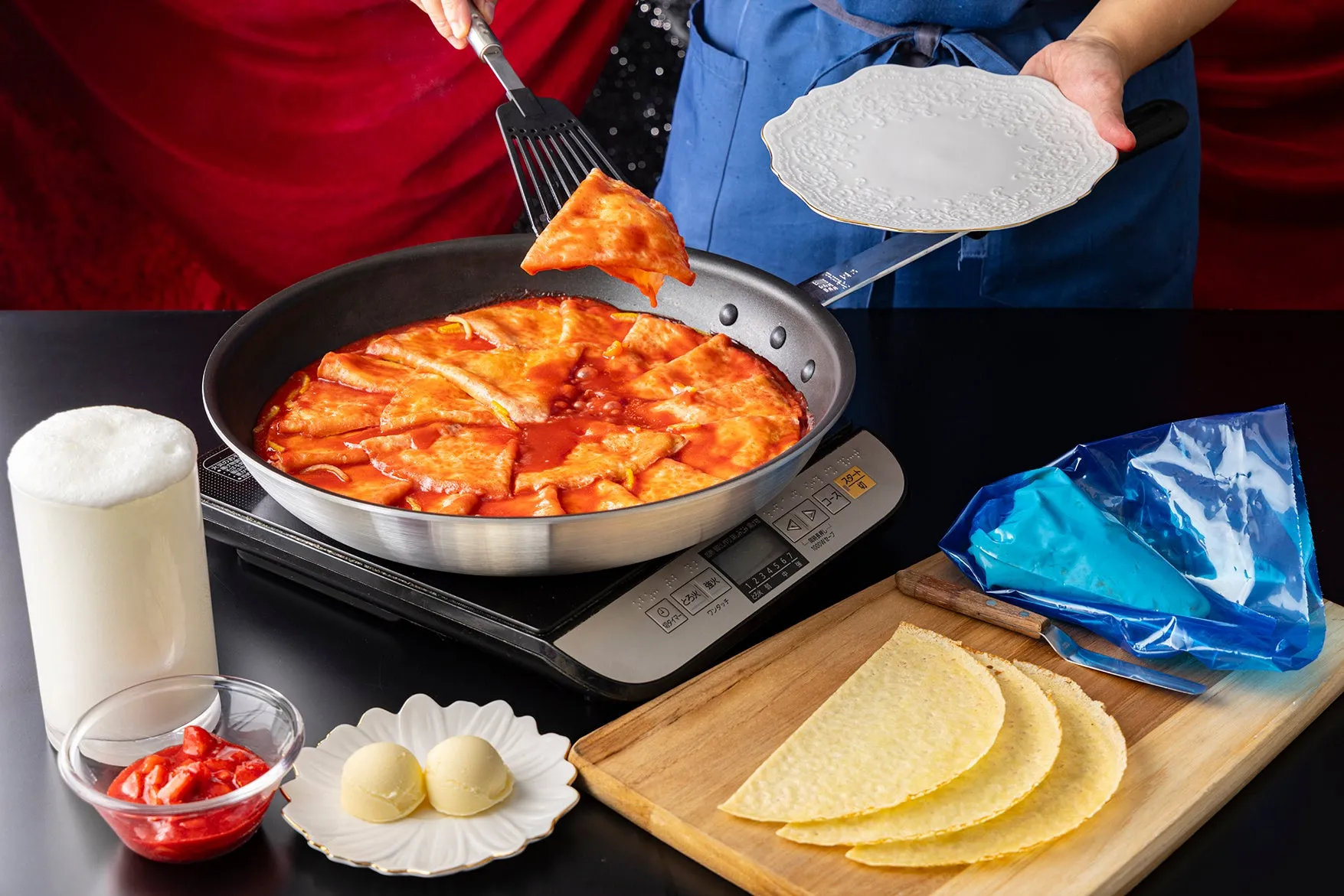 フライパンで調理