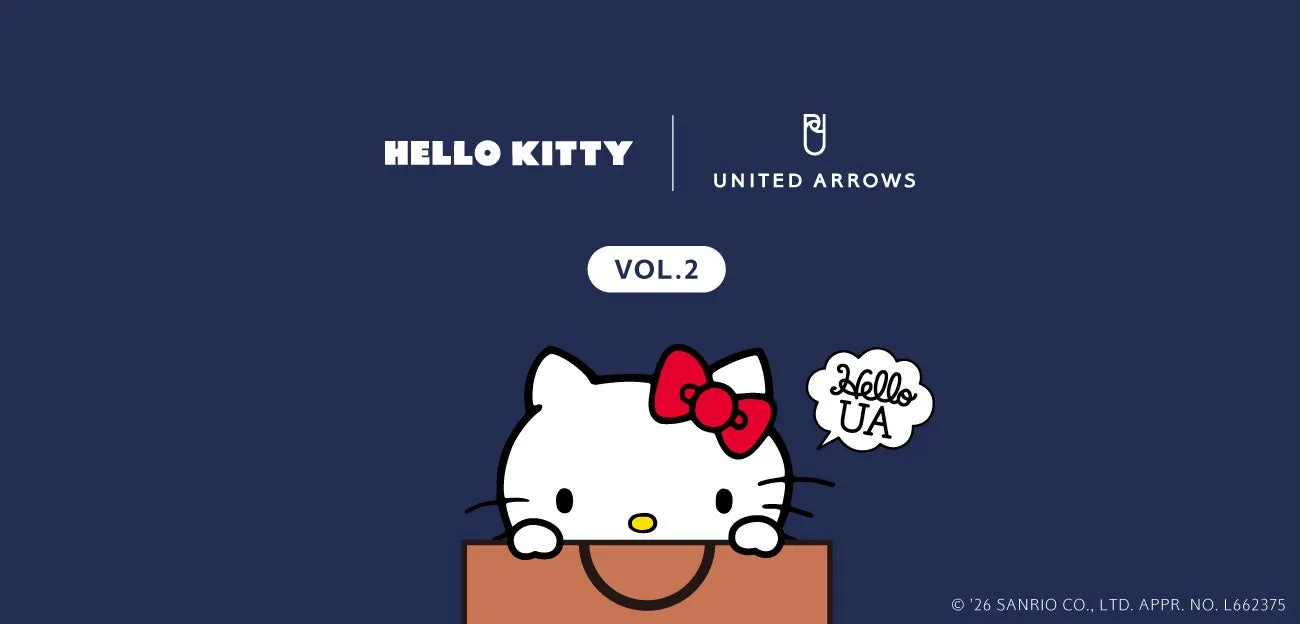 ハローキティとユナイテッドアローズのコラボ告知画像
