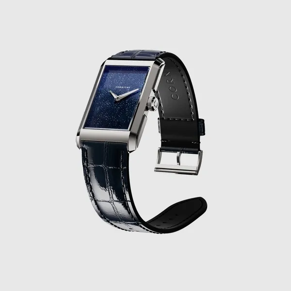 アベンチュリン文字盤のクローズアップ