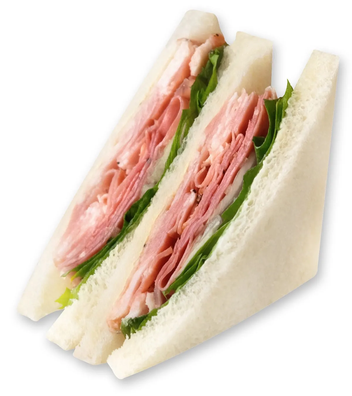 ハムとレタスを挟んだサンドイッチ