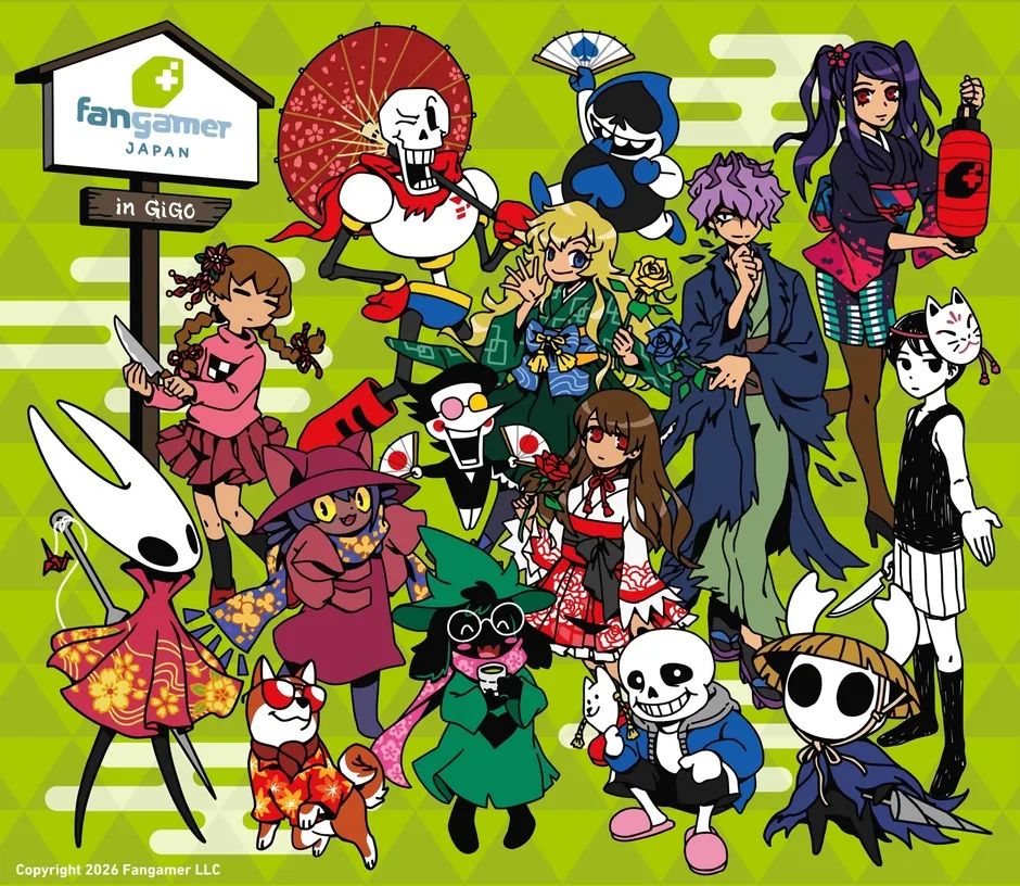 京都店限定の和装キャラクターキービジュアル