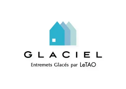 青い家のようなロゴとテキスト「GLACIEL Entremets Glacés par LeTAO」が表示された画像。