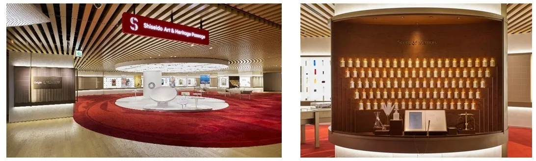 資生堂のアート＆ヘリテージパッセージの展示空間