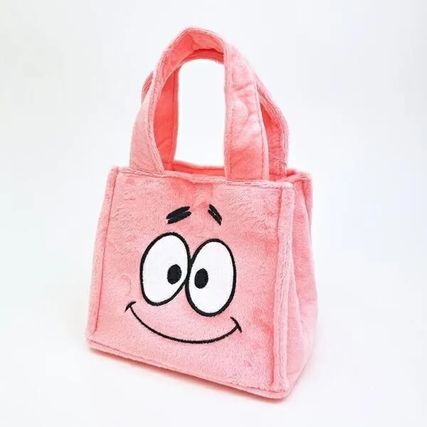 ピンク色のもふもふしたパトリックのバッグ