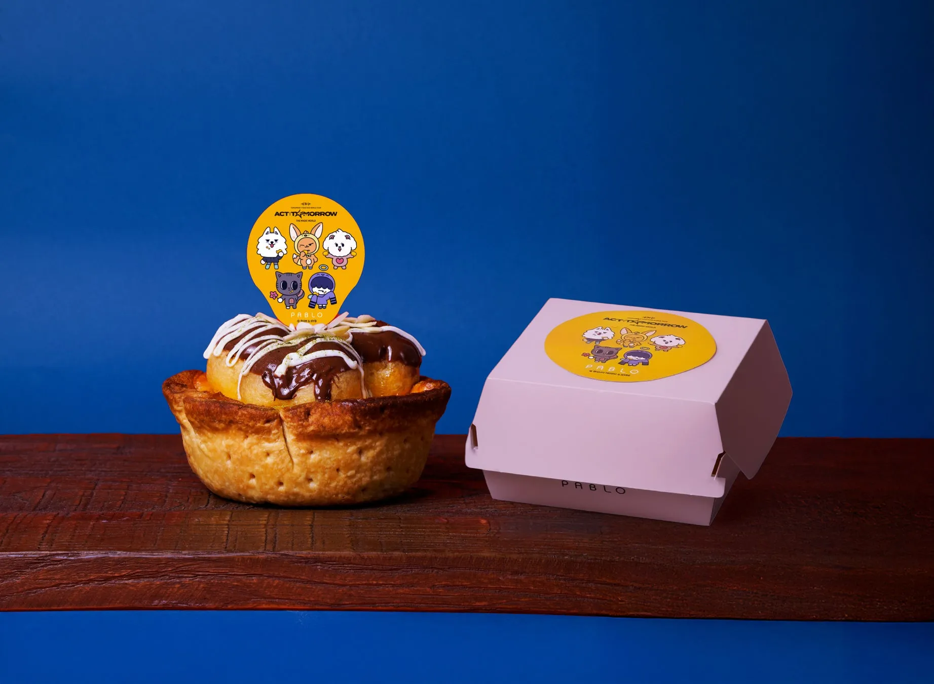 たこ焼きチーズタルトとBOXのイメージ