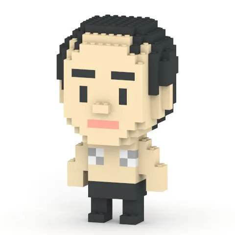 ブロックで作られた男性のキャラクター