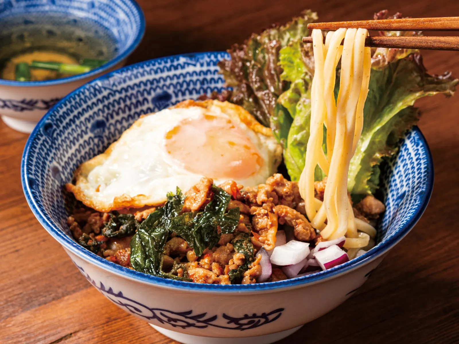 ガパオまぜ麺(スープ付き)