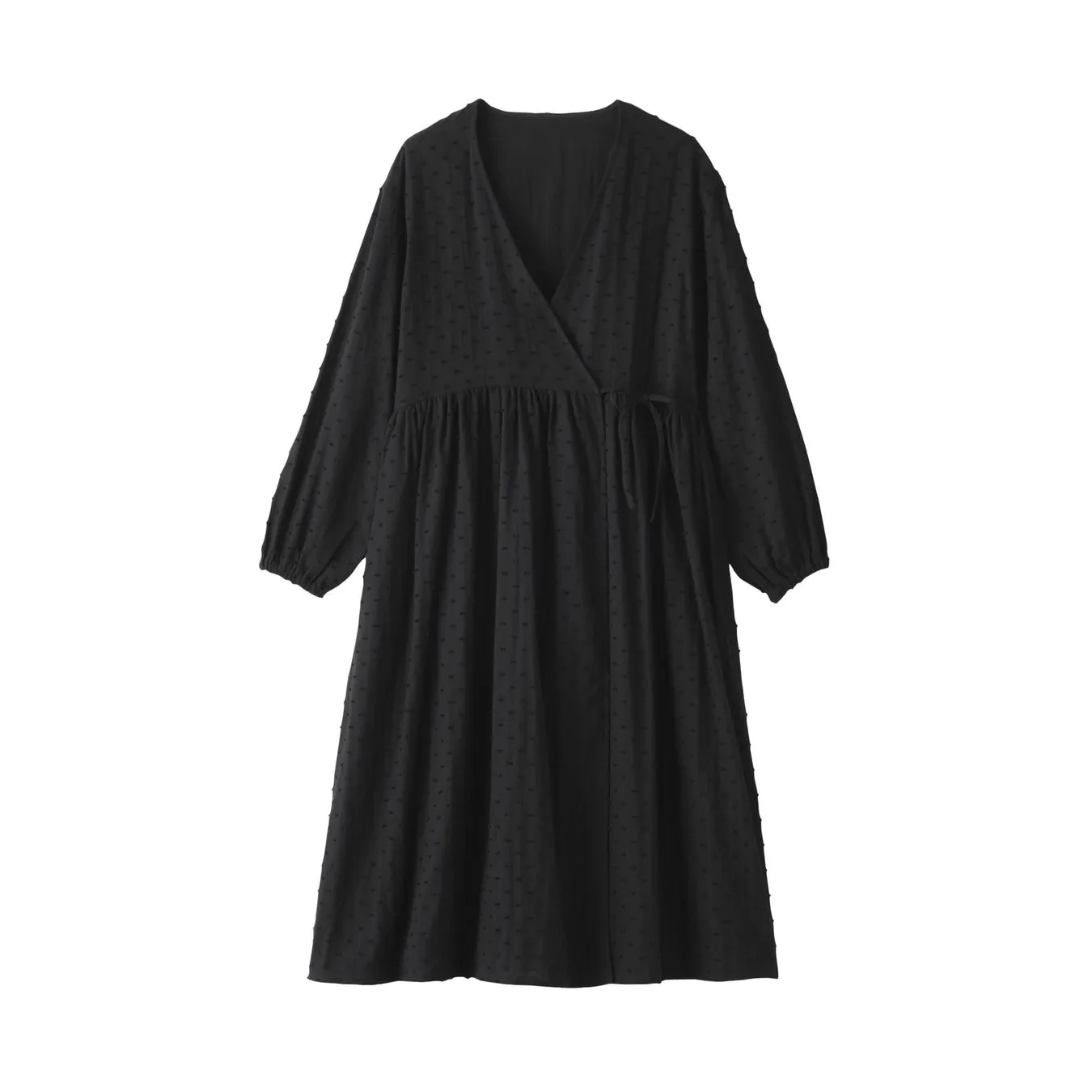 黒いロングカーディガン（ワンピースとして着用）