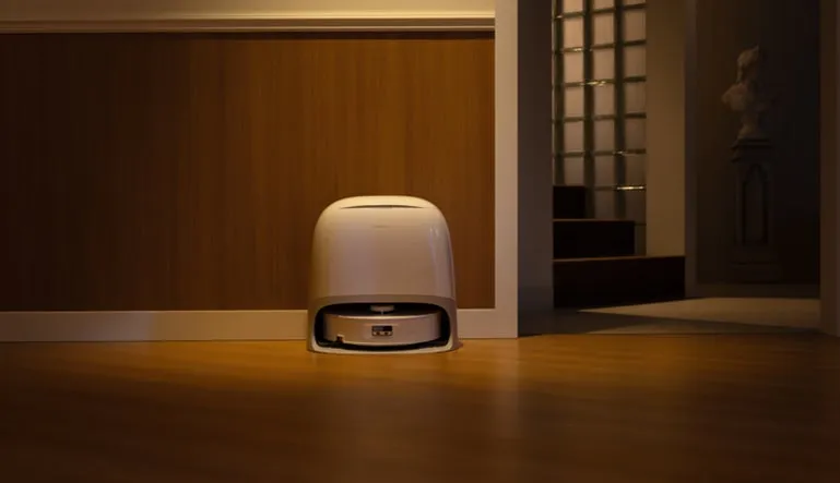 充電ステーションにいる掃除ロボット