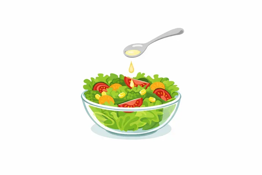 サラダにアマニ油