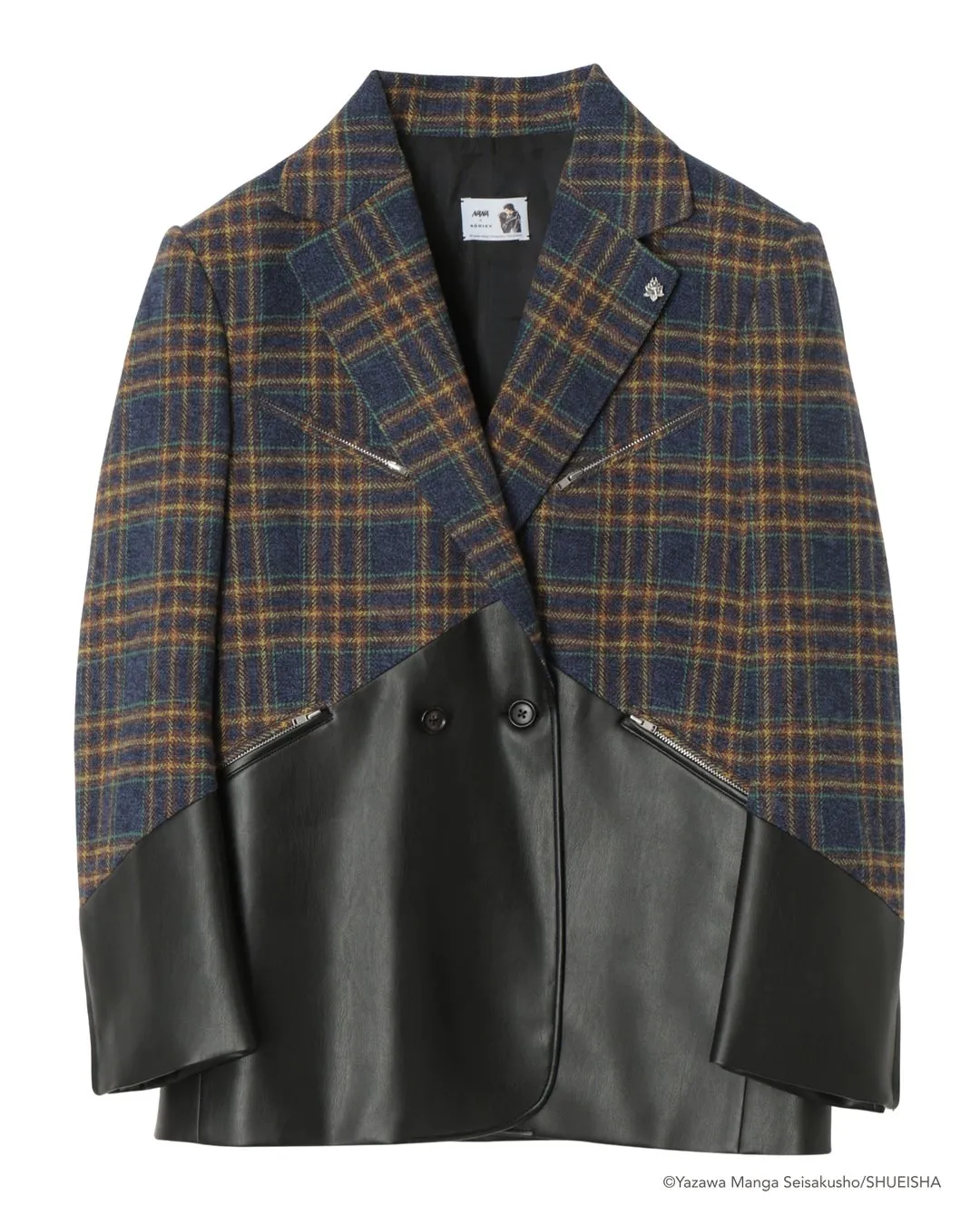 ADDIXY×NANA LEATHER CHECK JACKET
