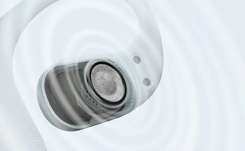 イヤホンのクローズアップ 内部構造