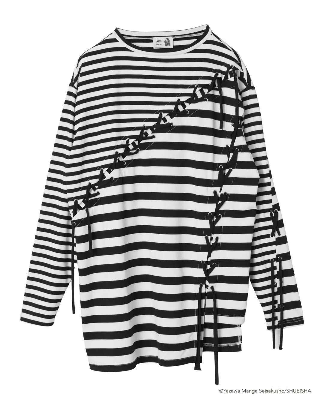 ADDIXY×NANA BORDER LACE-UP TOP