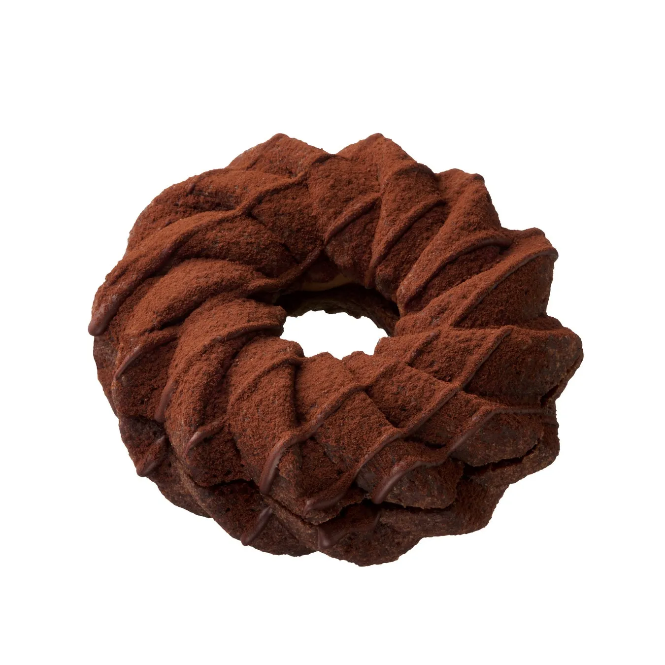 チョコレートでコーティングされたドーナツのクローズアップ