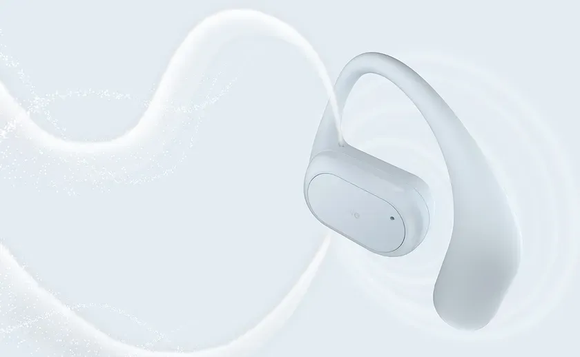 抽象的な背景のイヤホン