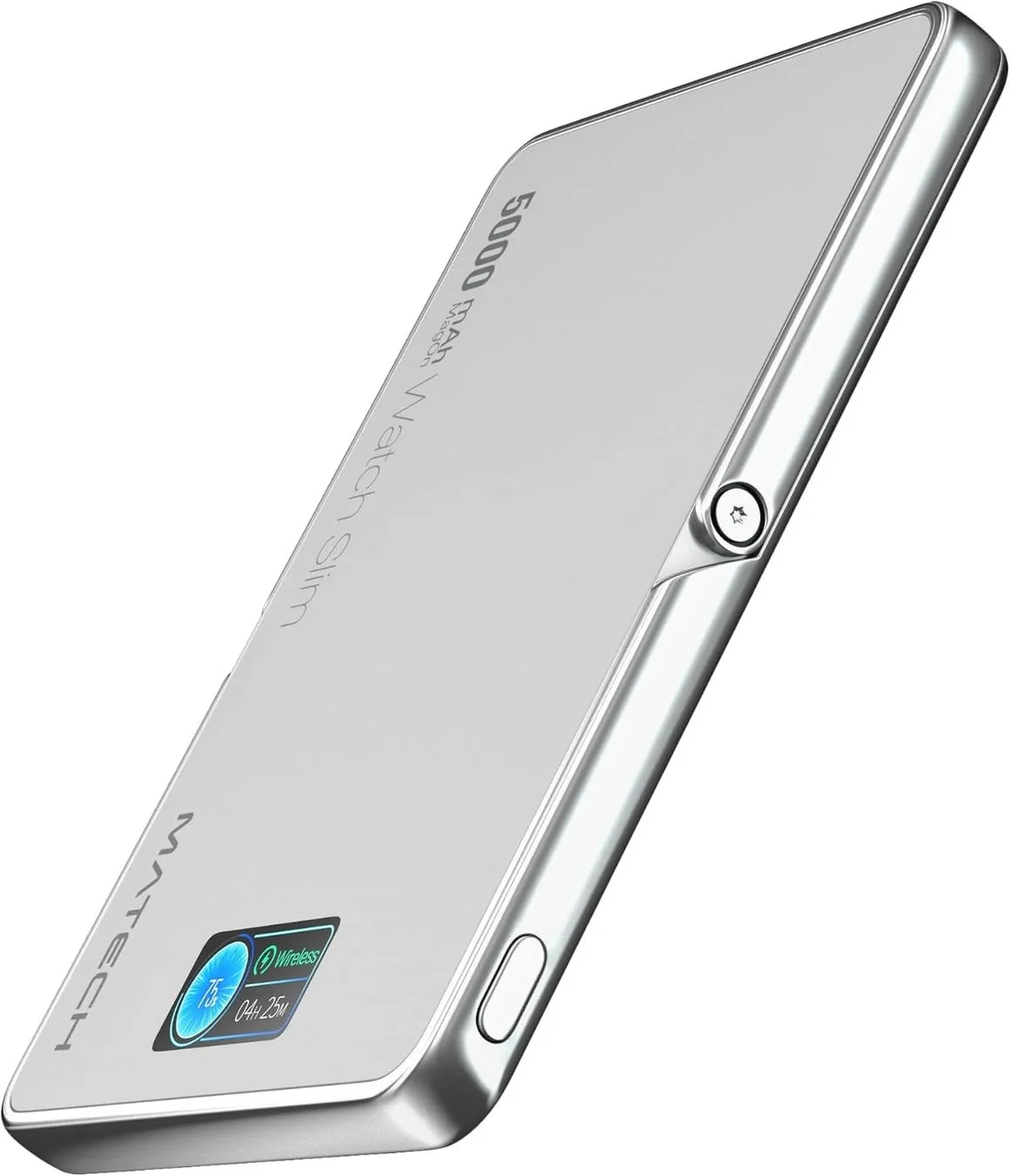 ホワイトカラーのポータブル充電器