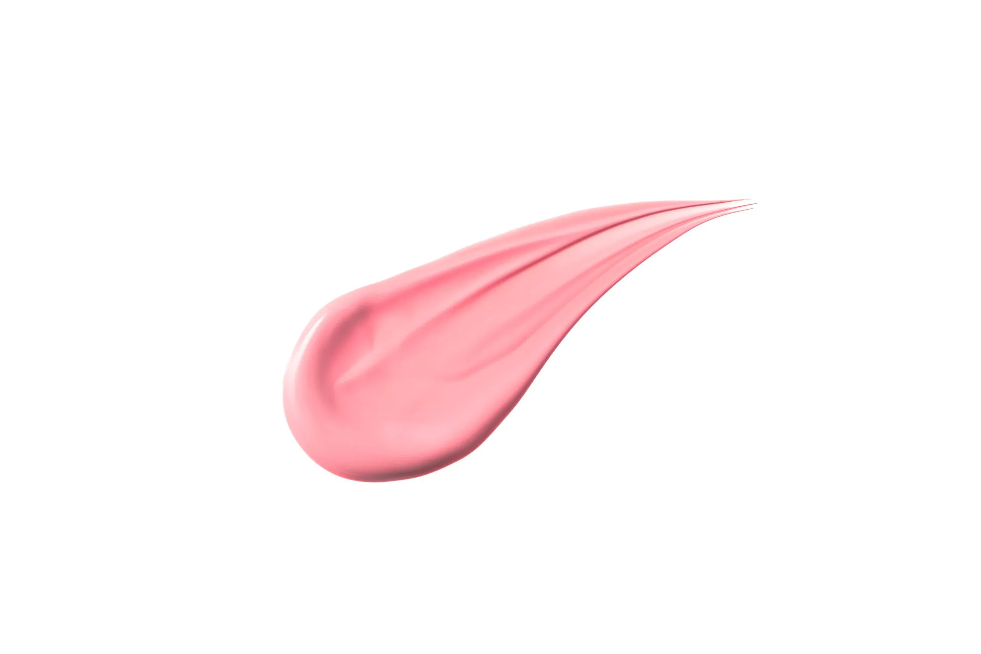 ピンク色の化粧品の塗り跡