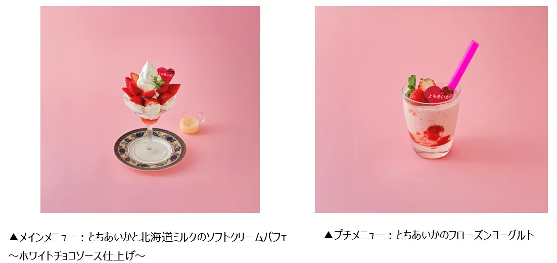 とちあいかと北海道ミルクのソフトクリームパフェ