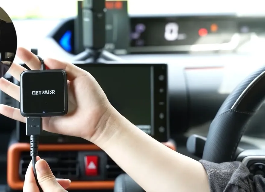 GETPAIR製品を手に持っている様子