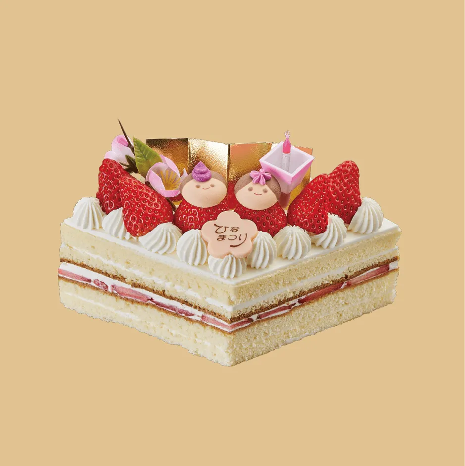 ひなまつりひし形ケーキ