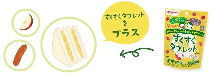 朝食にタブレットをプラスするイメージ