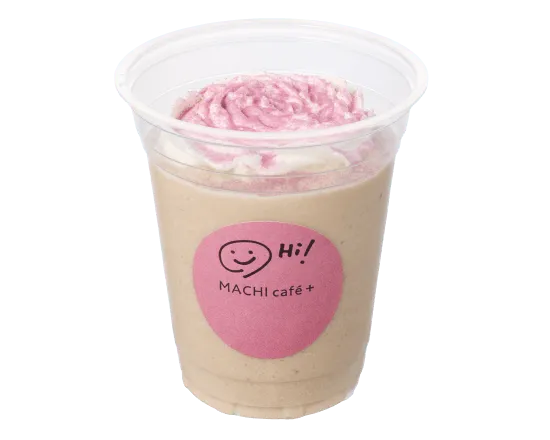 桜ラテスムージーのクローズアップ