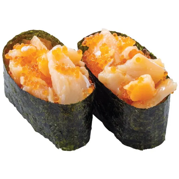 魚卵と白身魚の寿司