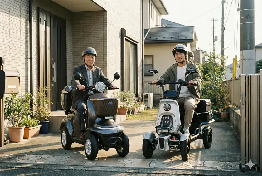 若者と高齢者が同じ特定小型原付を利用